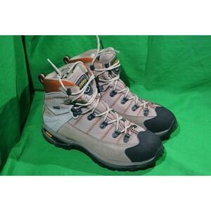 Asolo Gore Tex Voyager XCR Blue Tan Hiking Outdoors Trail Boots Womens Size 8.5